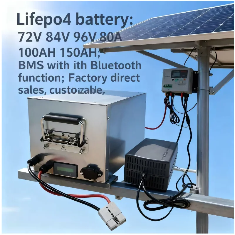 Lifepo4 72V 100Ah Battery Pack Ev - LIFEPO4バッテリーパック（BMS搭載）72V 84V 96V 80Ah 100Ah 150Ahリン酸鉄リチウムイオン電池、7000W
