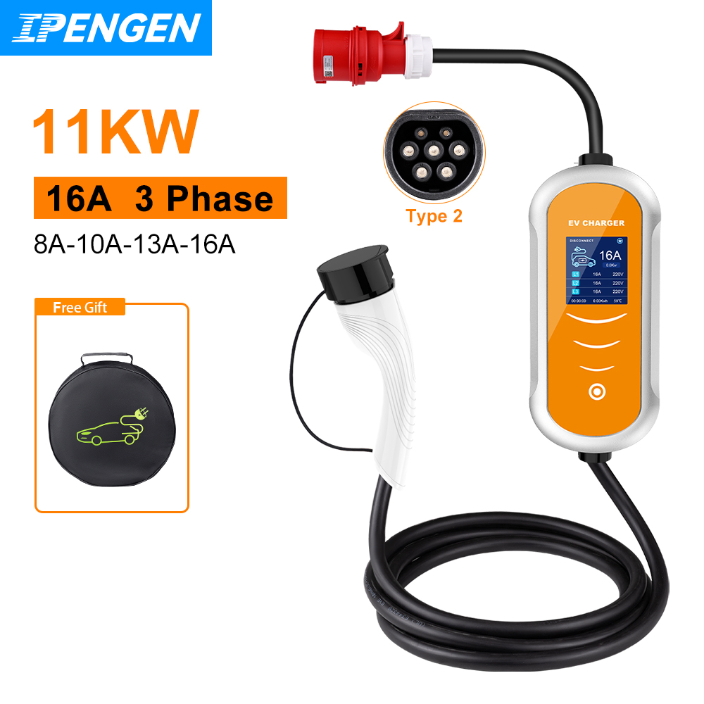 IPENGEN EV 充電器 16A 11KW タイプ 2  - Type 2 Portable Ev Charger 11Kw Cee のレビューと価格